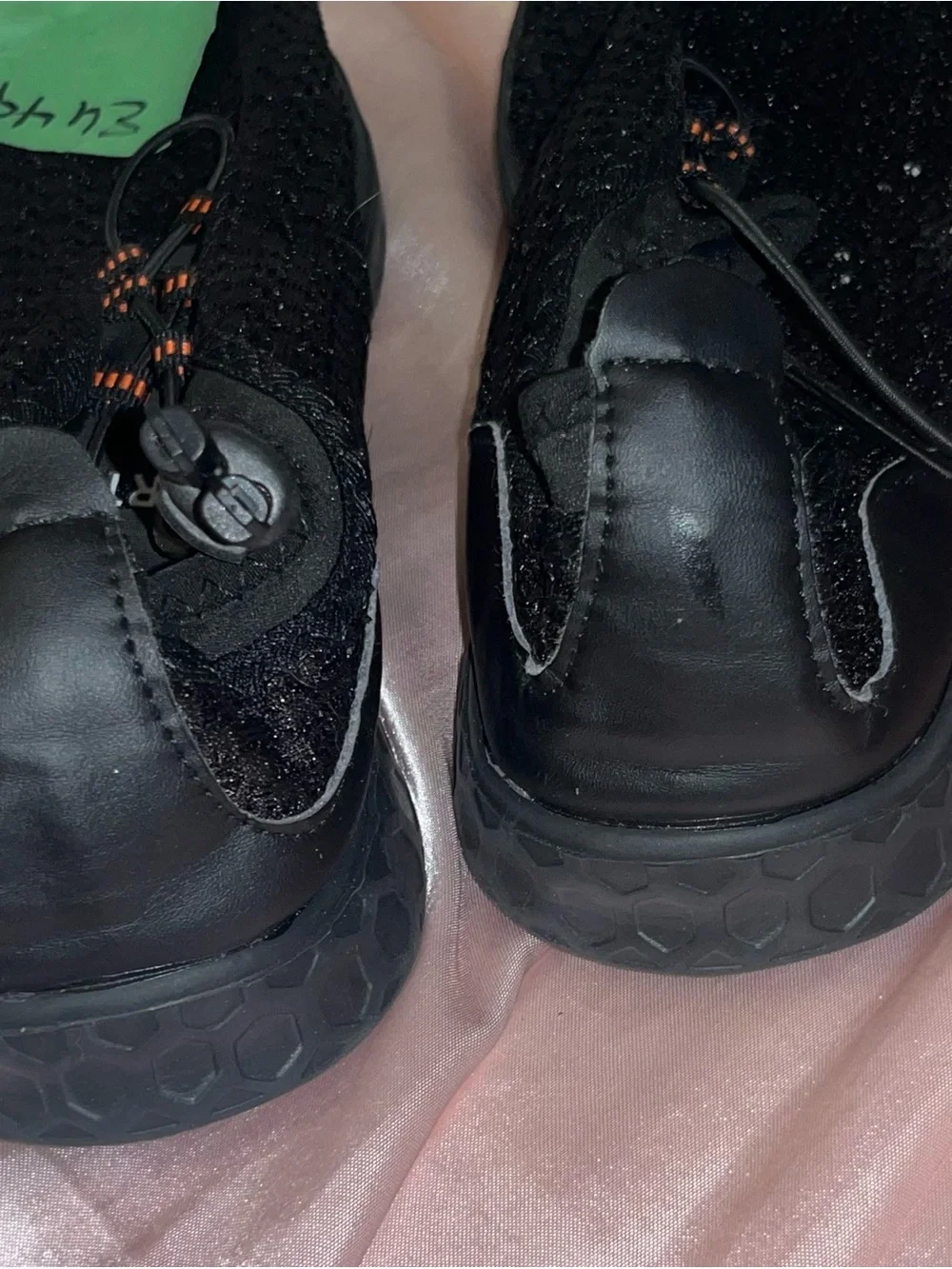 Men's Black Knit Boat Shoes with Secure Bungee Lacing